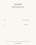 Size chart for the dog car seat cover in centimetres