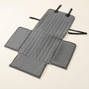 Grey waterproof dog car seat cover hammock on a cream background