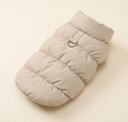 Khaki insulated winter jacket for dogs & cats, studio photo