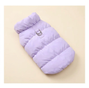Purple insulated winter jacket for dogs & cats, studio photo