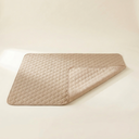 Beige waterproof dog bed cover, studio photo