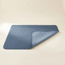 Blue waterproof dog bed cover, studio photo