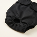 Black washable dog nappies for female dogs, detail photo
