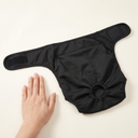 Black washable dog nappies for female dogs, scale photo