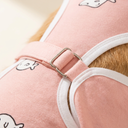 Pink Fish adjustable dog sanitary pants for female dogs in heat, detail photo