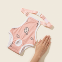 Pink Fish adjustable dog sanitary pants for female dogs in heat, scale photo