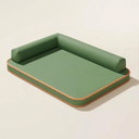 Green waterproof tear-resistant dog mat for medium & large dogs, studio photo