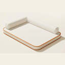 Off-white waterproof tear-resistant dog mat for medium & large dogs, studio photo