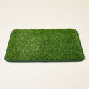 Washable dog grass pee pad on a cream background