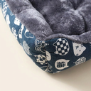 Close-up of the soft surface on the square pet bed cushion