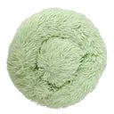 Round plush dog bed in cloud grey - My Petsworth