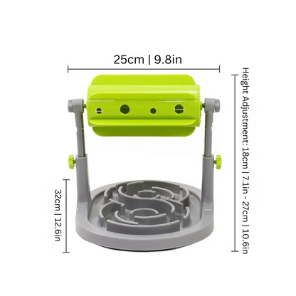 Dog playing with treat puzzle toy interactive enrichment lifestyle