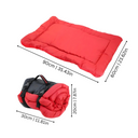 Foldable waterproof dog travel bed flat view