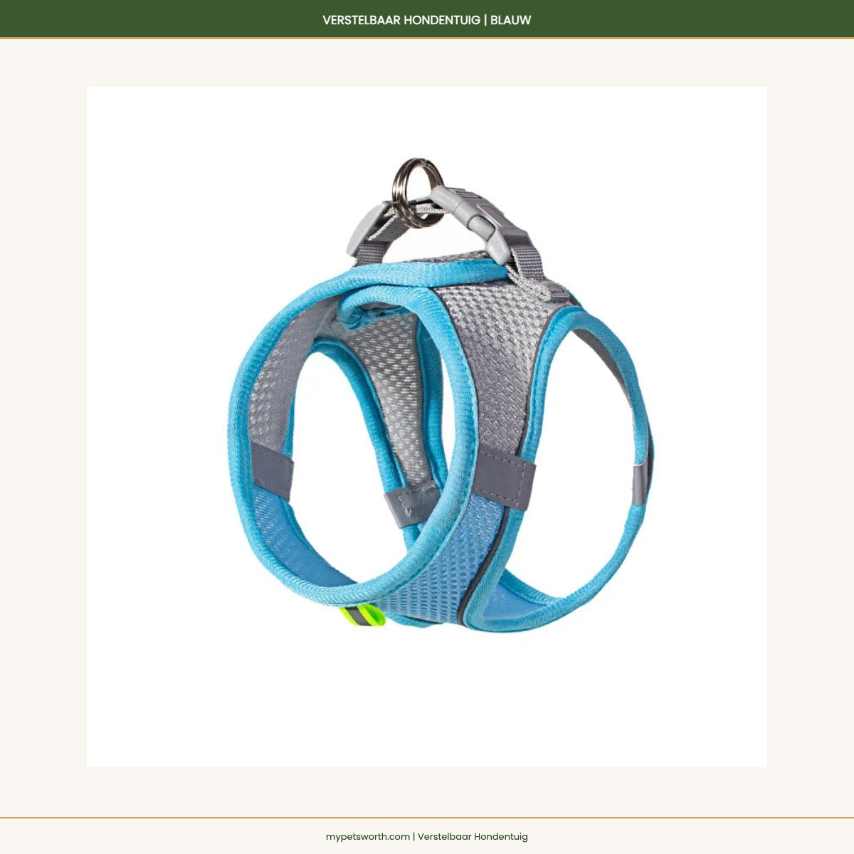Blue adjustable dog harness — My Petsworth