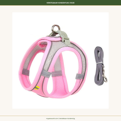 Pink adjustable dog harness — My Petsworth