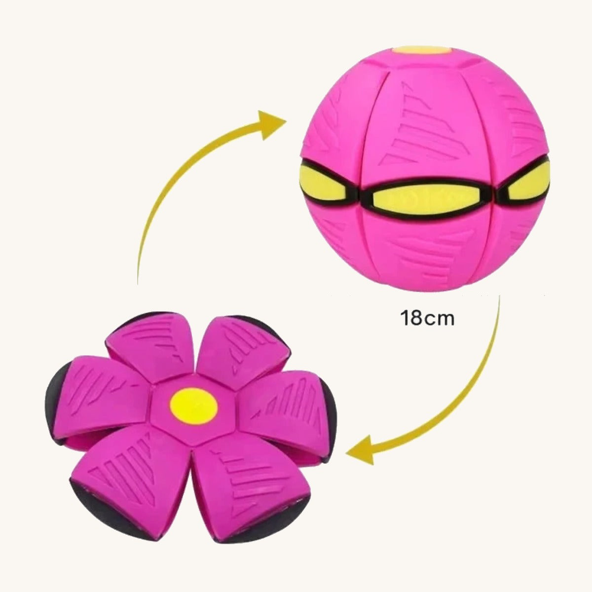 Flexible dog frisbee with soft edges on a cream background — My Petsworth