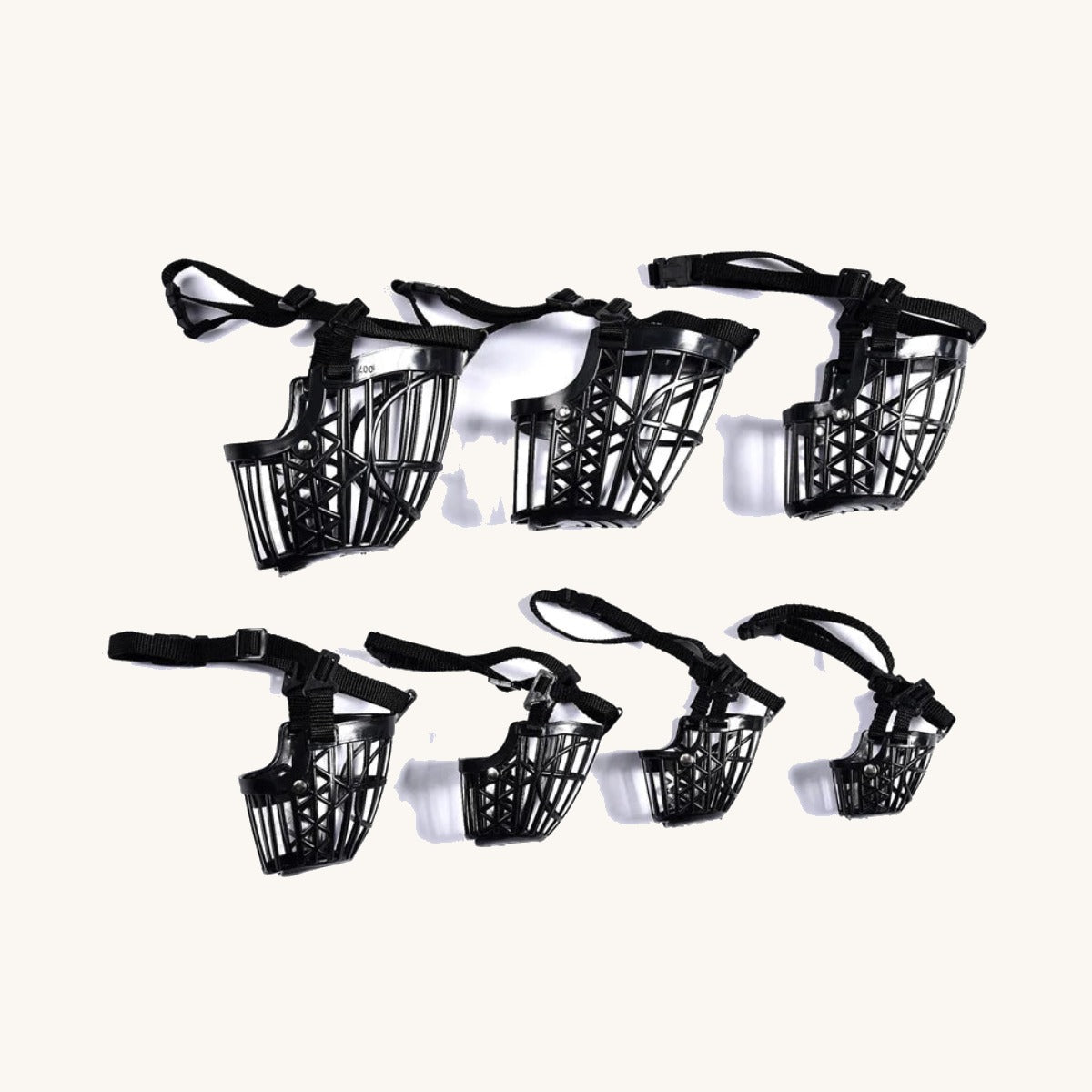 Mesh dog muzzle, front view — My Petsworth