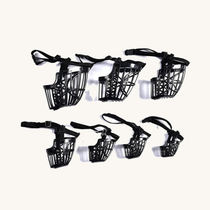 Mesh dog muzzle, front view — My Petsworth