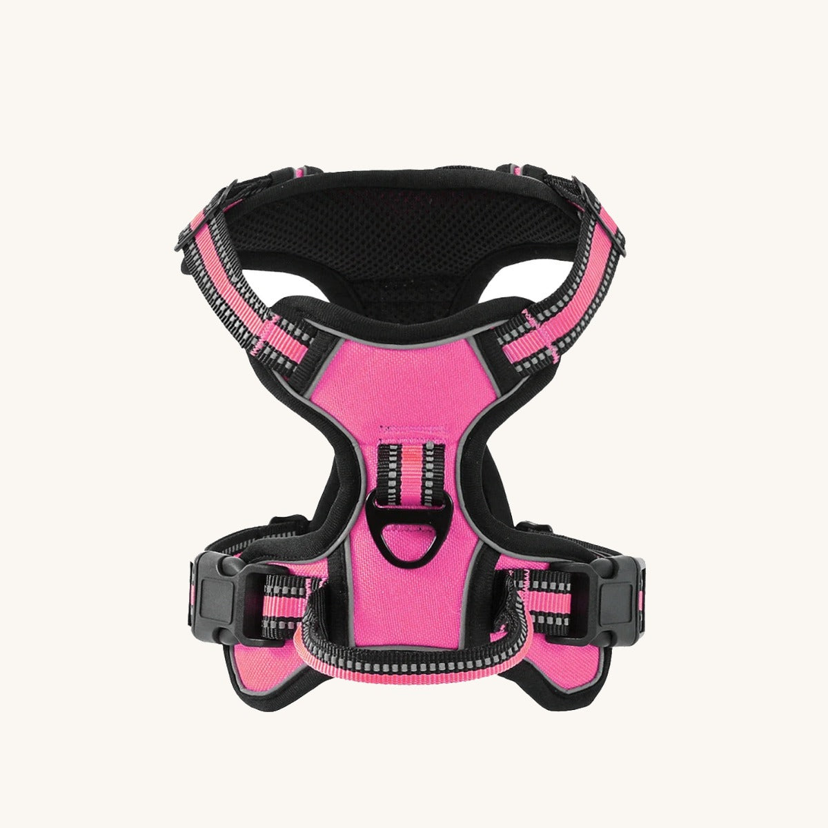 Reflective Dog Harness Vest on cream background studio shot