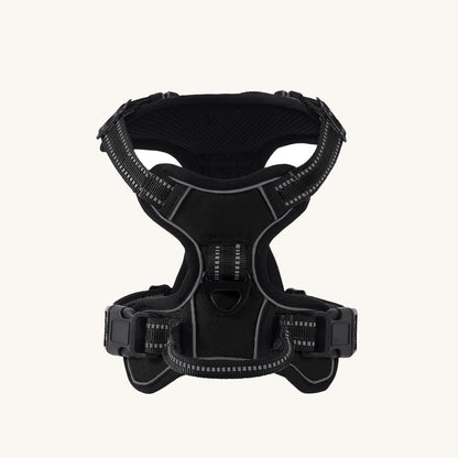 Reflective Dog Harness Vest close-up detail on cream background