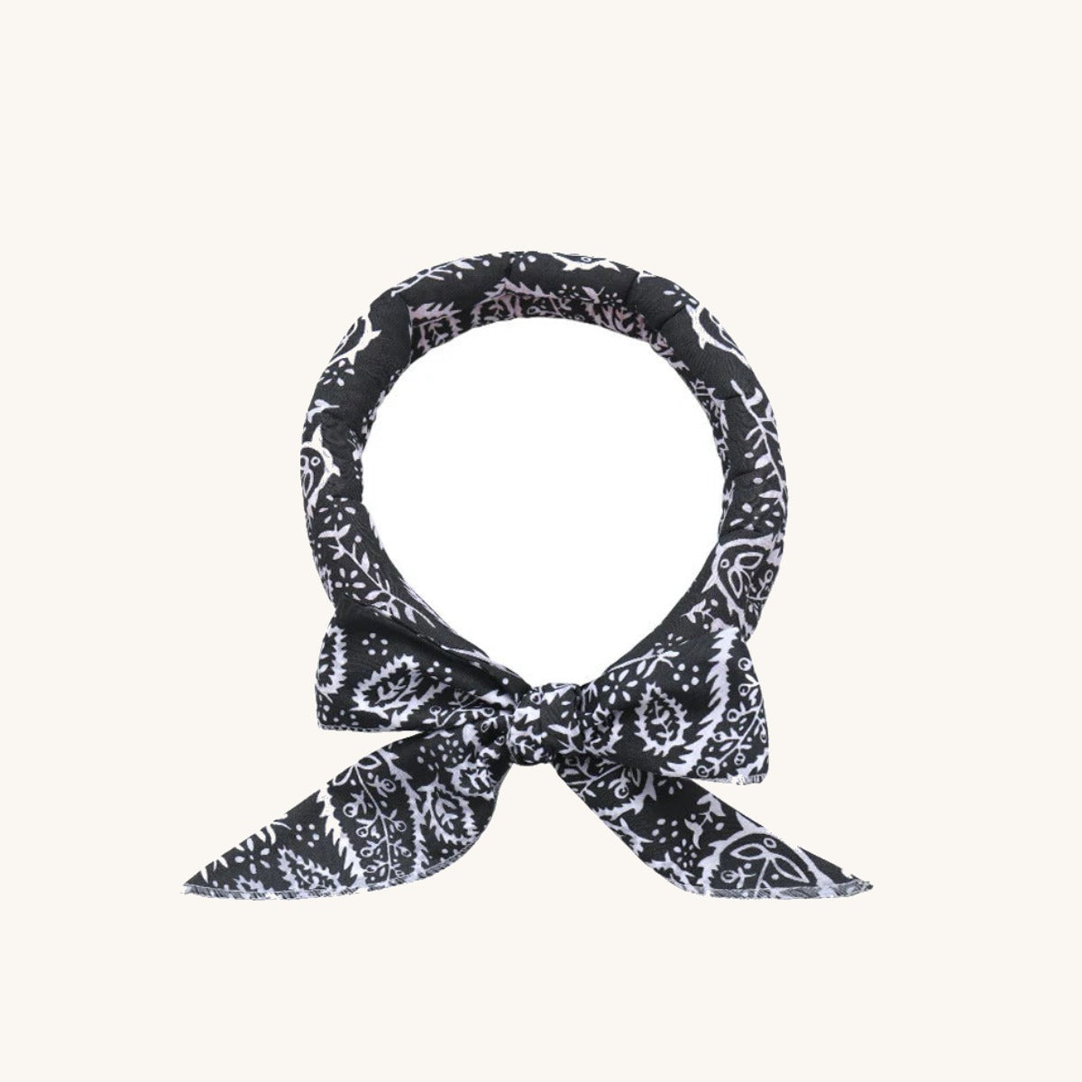 Black dog cooling neck wrap on a cream background — My Petsworth
