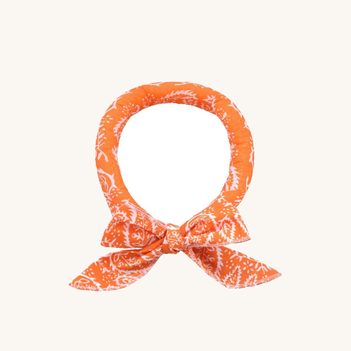 Orange dog cooling neck wrap on a cream background — My Petsworth