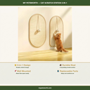 Cat Scratch Station 3-in-1 features - 3-in-1 design, durable sisal, wall mounted, replaceable parts — My Petsworth