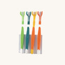Three-sided pet toothbrush in use — My Petsworth