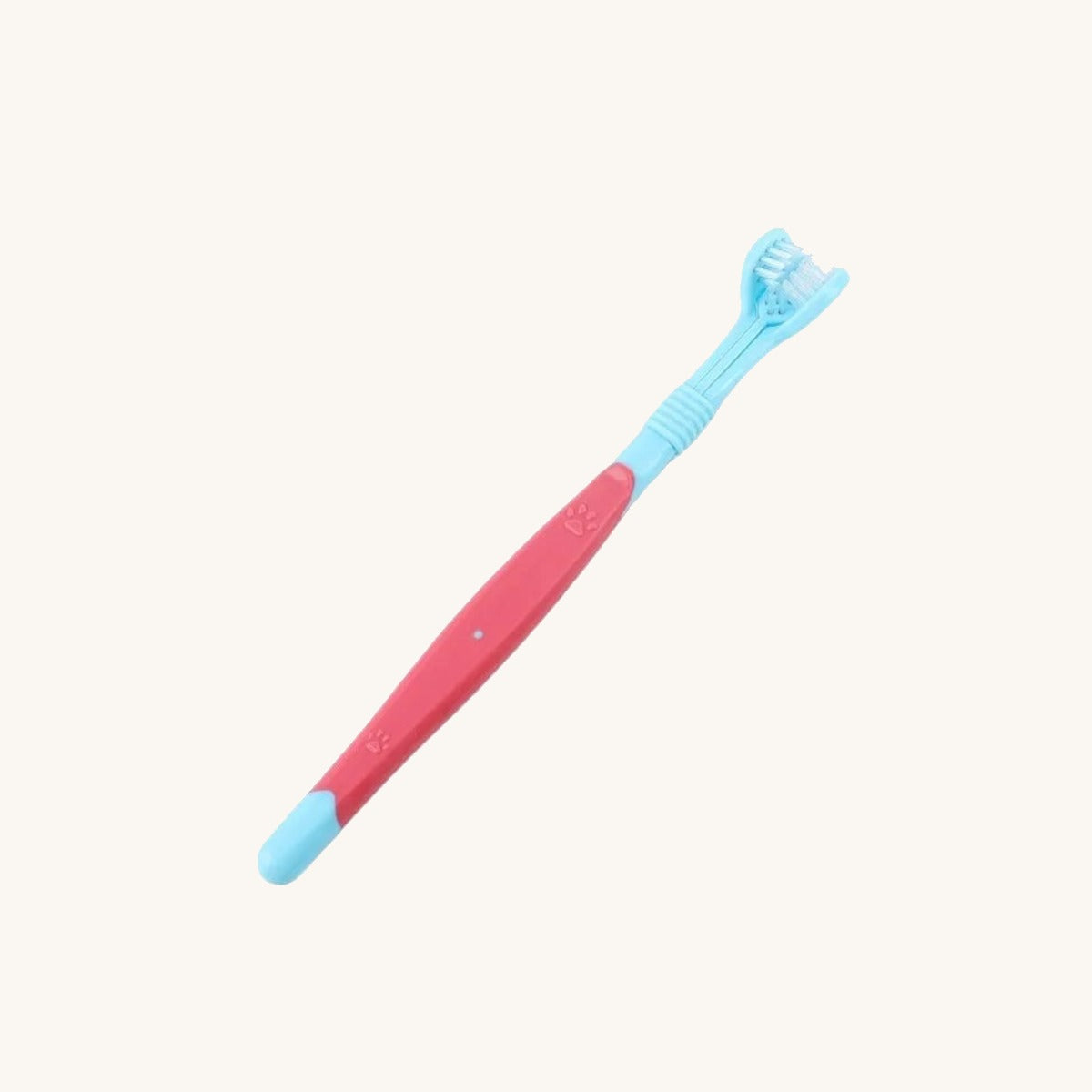 Blue three-sided pet toothbrush — My Petsworth