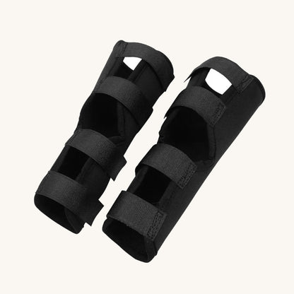 Neoprene hock wrap fitted to a dog's lower hind leg — My Petsworth
