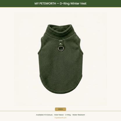 Green D-ring winter vest