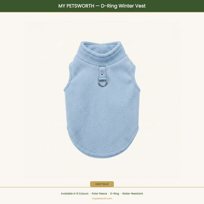 Light blue D-ring winter vest