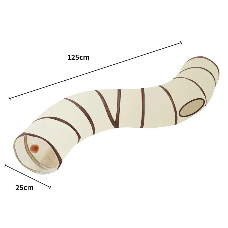 Collapsible cat tunnel with three-way openings — My Petsworth