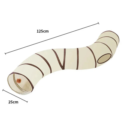 Collapsible cat tunnel with three-way openings — My Petsworth