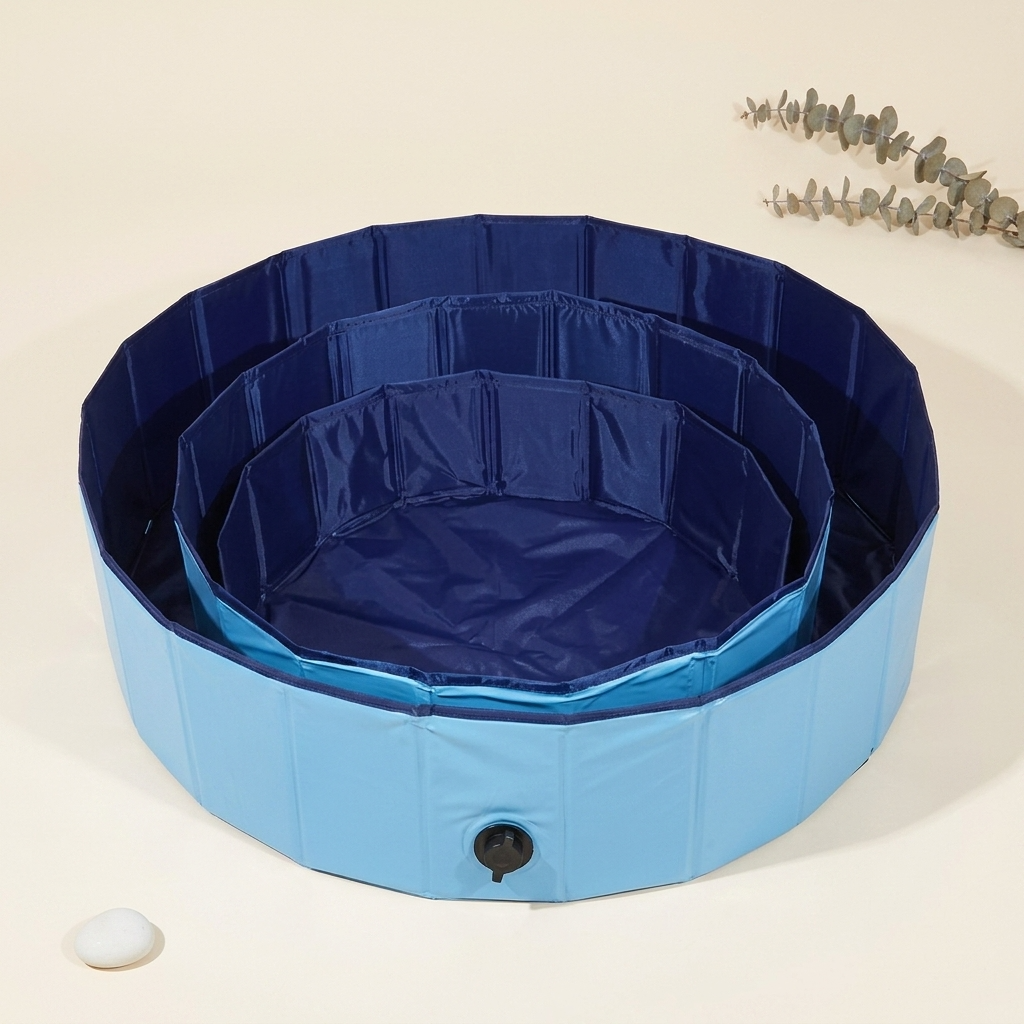 Foldable Dog Bath Pool Blue - My Petsworth