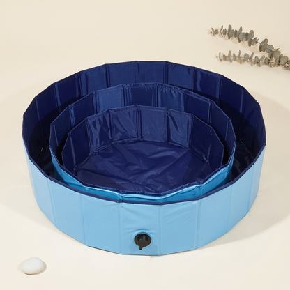 Foldable Dog Bath Pool Blue - My Petsworth
