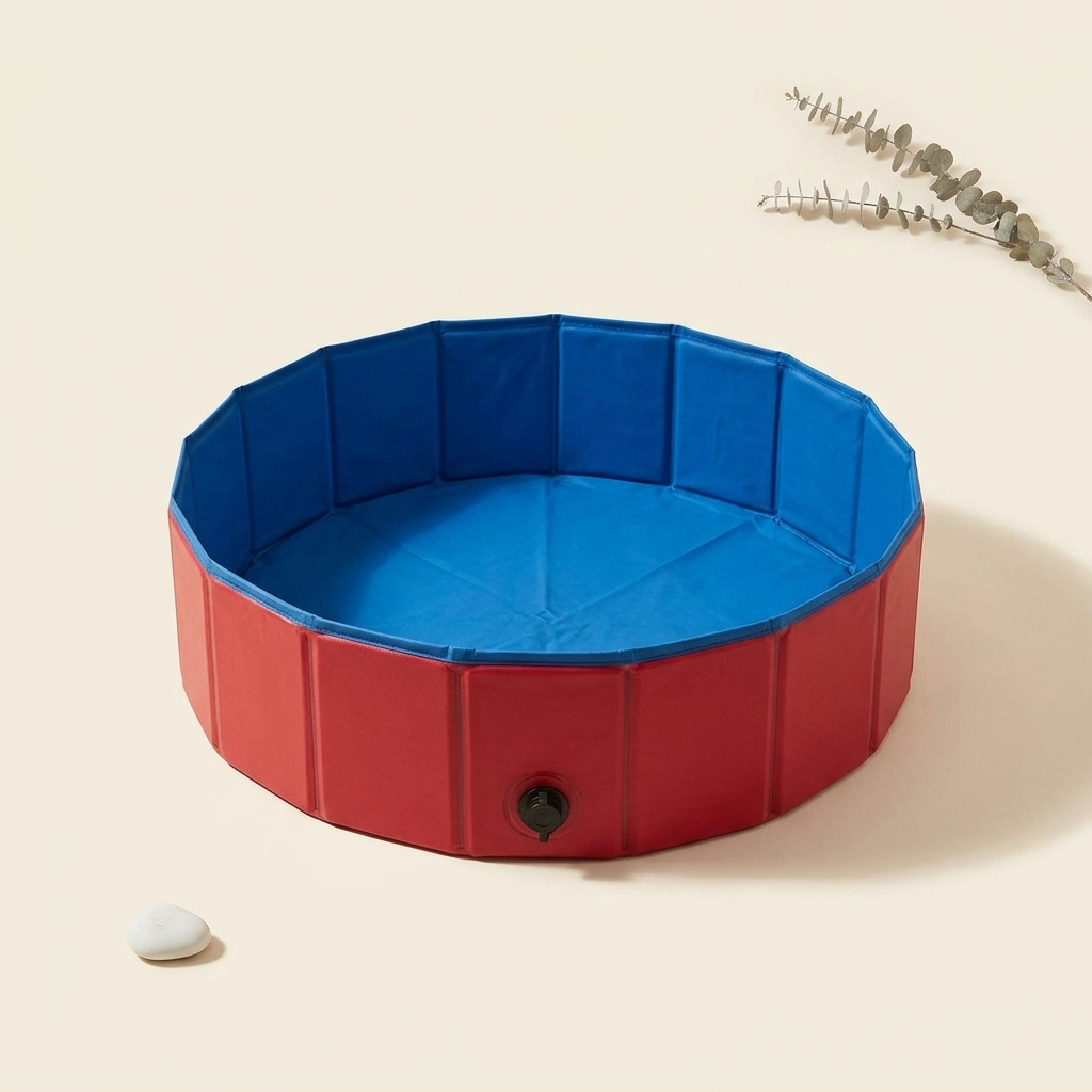 Foldable Dog Bath Pool Red - My Petsworth