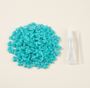 Sky Blue soft nail caps for cats with adhesive glue, studio photo
