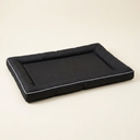 Black chew-proof waterproof crate mat for large dogs, studio photo