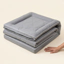 Grey chew-proof waterproof crate mat for large dogs, size reference photo