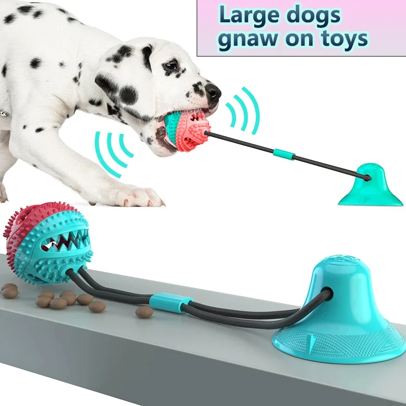 Interactive dog chew toy with suction cup base — My Petsworth