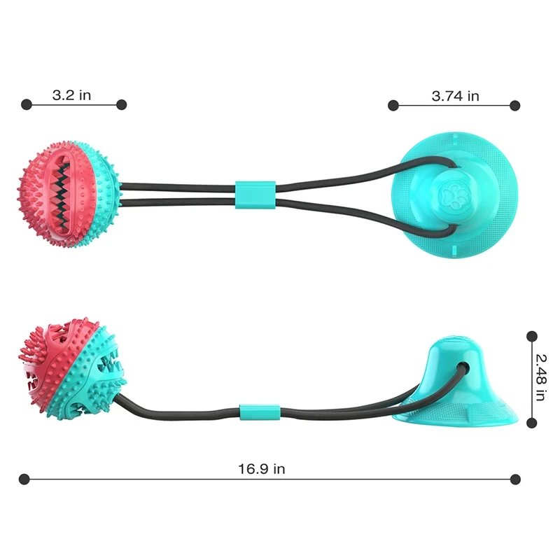 Interactive dog chew toy with suction cup base — My Petsworth