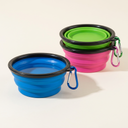 collapsible travel bowls, set of 3, for dogs & cats, studio photo
