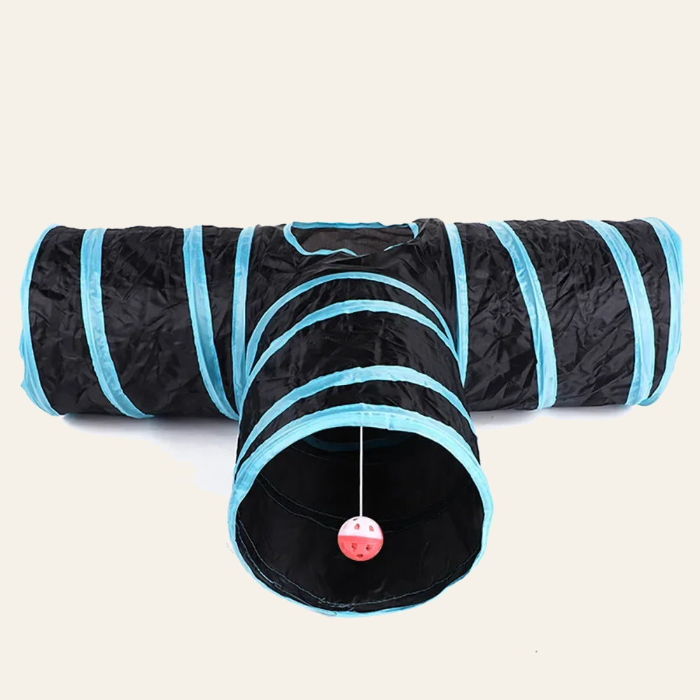 Collapsible cat tunnel with three-way openings — My Petsworth