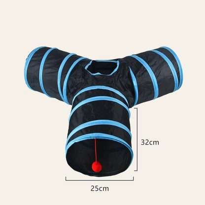 Collapsible cat tunnel with three-way openings — My Petsworth