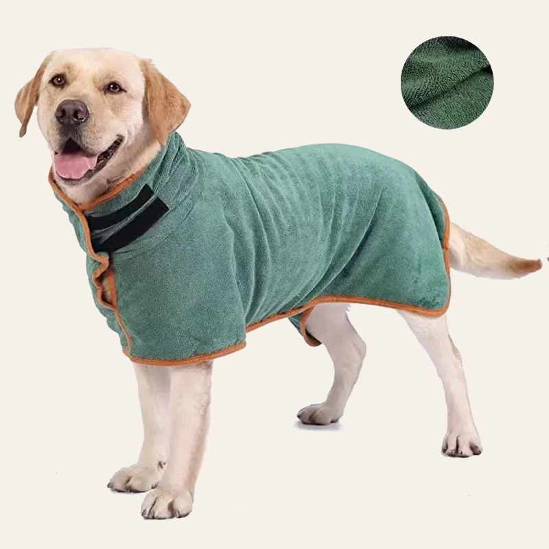 Dog drying coat in super absorbent microfibre — My Petsworth