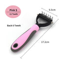 Dematting and deshedding brush with a non-slip contoured handle — My Petsworth