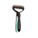 Green 2-in-1 dematting and deshedding brush for dogs and cats — My Petsworth