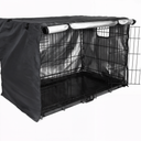 Waterproof dog crate cover fitted over a wire crate — My Petsworth