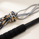 Black dog flirt pole with lure toys for active play, detail photo